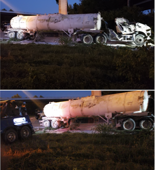 Tanker Truck Emergency Spill Clean Up from Hazardous Waste