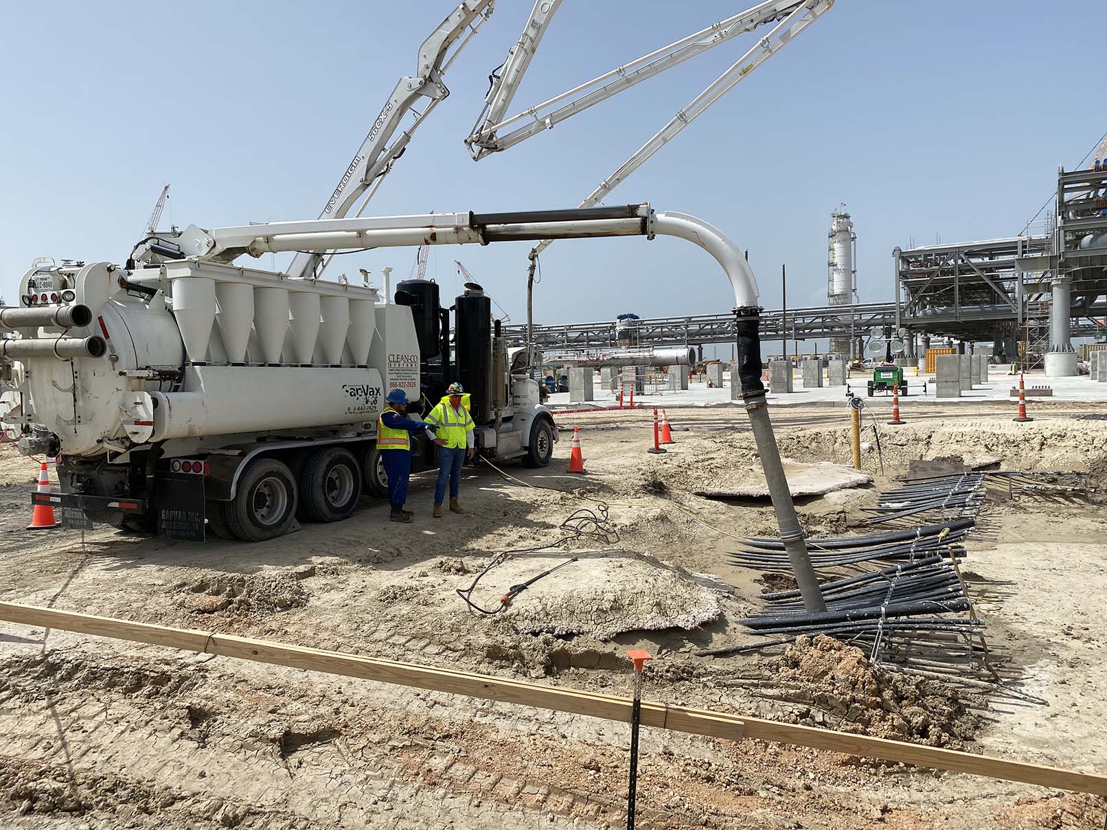 Clean Co Hydro Excavation Services at Exxon's Corpus Chirsti Ethelyne Cracker Facility